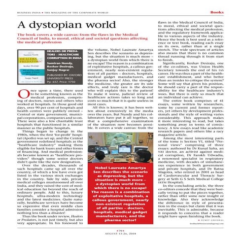 Healthcare in India - a Dystopian World | Book review by Dr. Sumit Ghosal