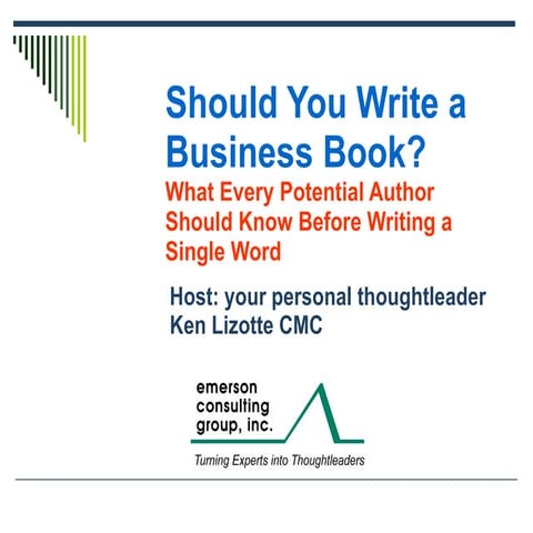 Should You Write a Business Book?