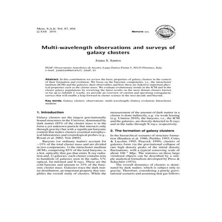 Multi wavelenth observations and surveys of galaxy clusters
