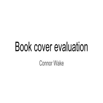 Book cover evaluation