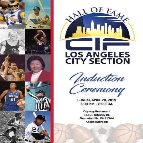 CIF Los Angeles Section Hall of Fame 2019 