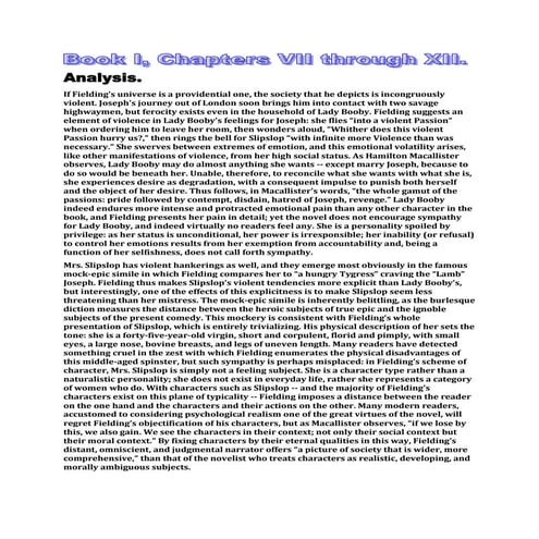 Book i, chapters vii through xii. joseph andrews