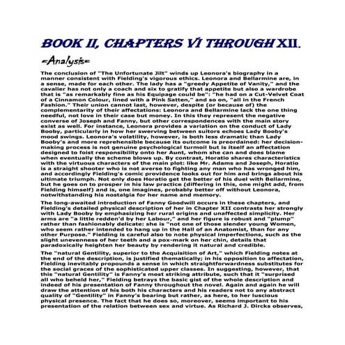 Book ii, chapters vi through xii. joseph andrews