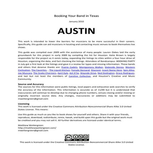 Booking Your Bandin Texas Austin