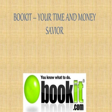 BOOKIT YOUR TIME AND MONEY SAVIOR