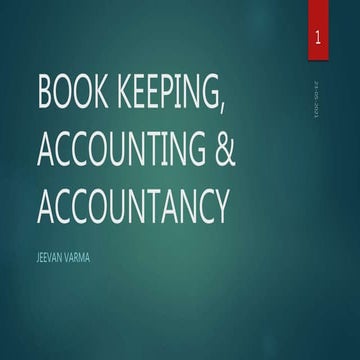 Bookkeeping and accounting