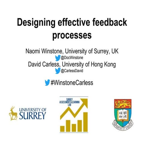 Book Launch: Designing effective feedback processes
