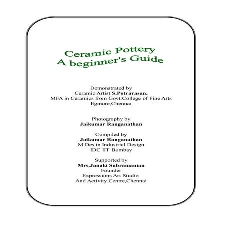 Booklet on ceramics pottery