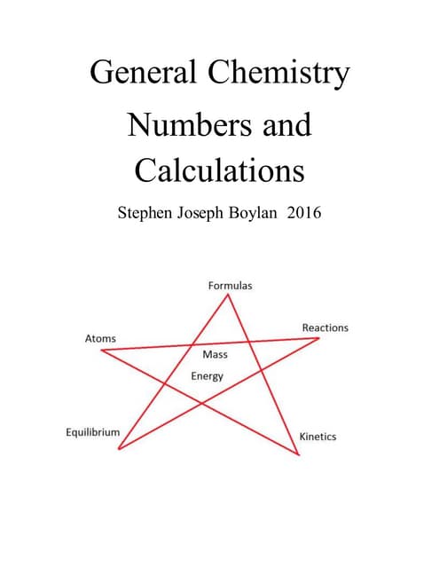 General Chemistry Numbers and Calculations