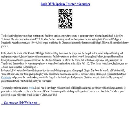 Philippians Book Summary , Book of Philippians – FRGIY