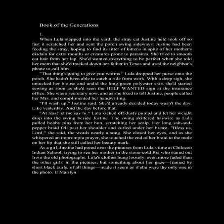 Book of the Generations Book of the Generations Book of all Generations ...
