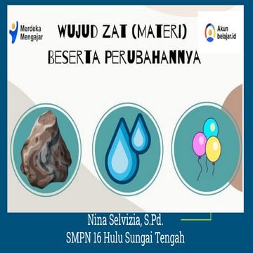 wujud zat dan perubahan pelajaran ipa kelas 7 | PDF