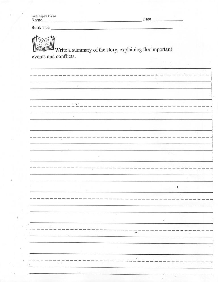 What is the format of a book report picture