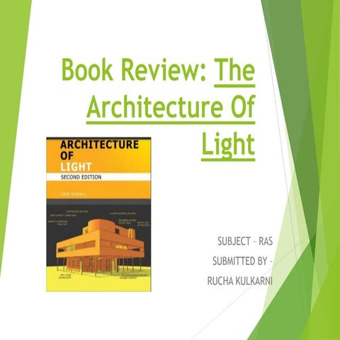 Book review : THE ARCHITECTURE OF LIGHT