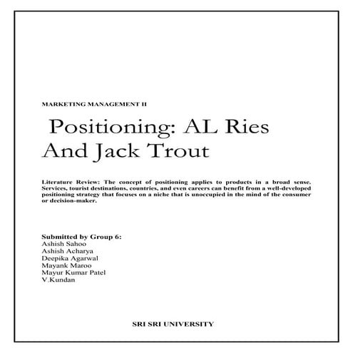 Book review by Al Ries and Jack Trout 