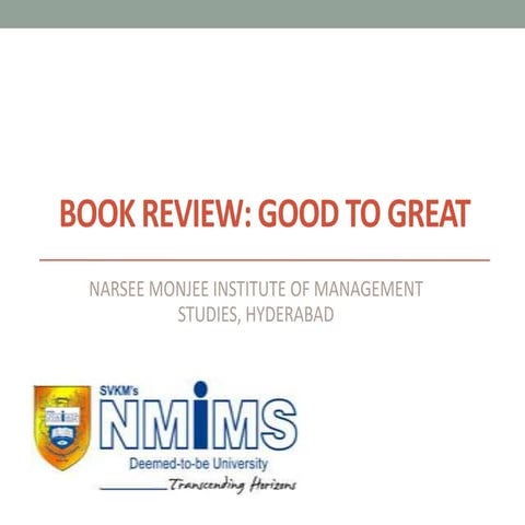 Book review good to great