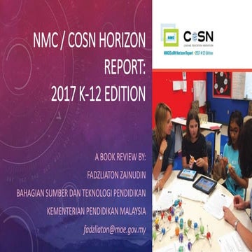 Book Review: The NMC/CoSN Horizon Report: 2017 K–12 Edition