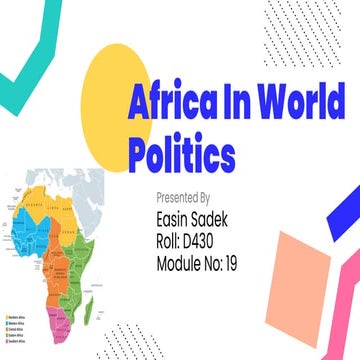 Book review on africa in world politics | PDF