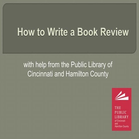 How To Write a Book Review 