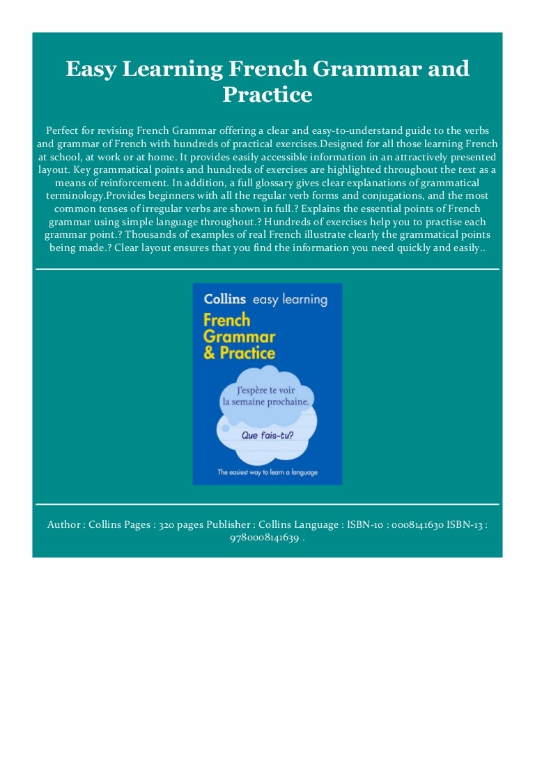 Books PDF Easy Learning French Grammar And Practice