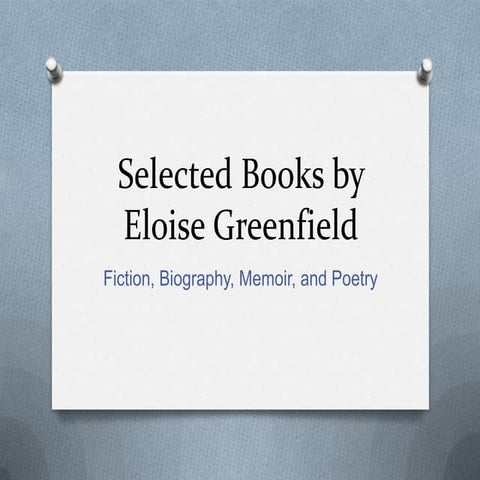 Books by Eloise Greenfield