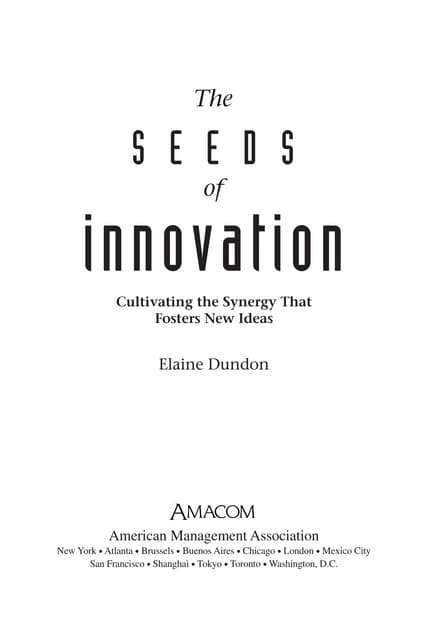 Book seeds of innovation