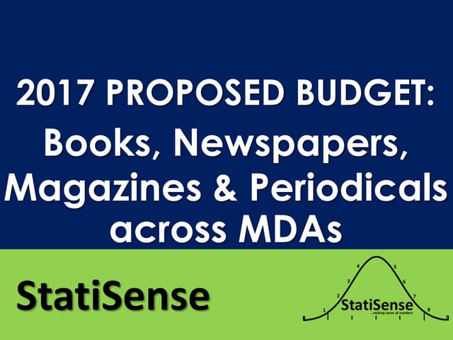 Books, newspapers, magazines, periodicals in 2017 proposed budget