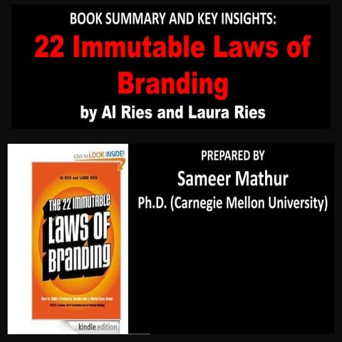 (MBASkills.IN) Book Summary: 22 Immutable Laws of Branding 