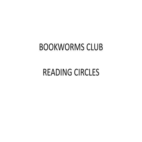 Bookworms club reading circles roles