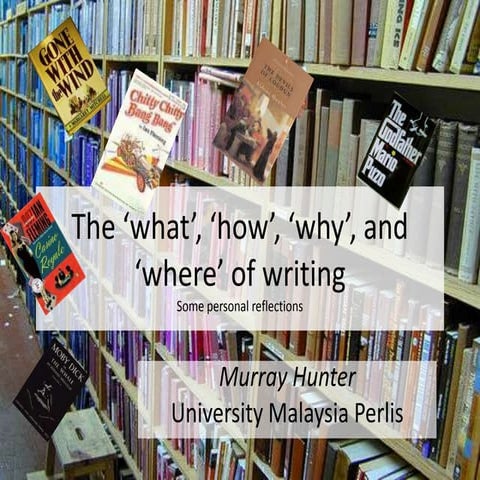 The what, how, why, and where of writing: A personal Reflection