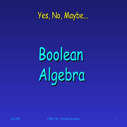 Boolean algebra