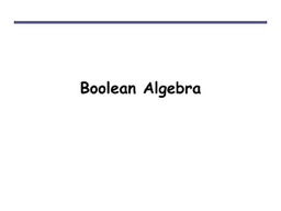 Introduction to Boolean Algebra | PPT
