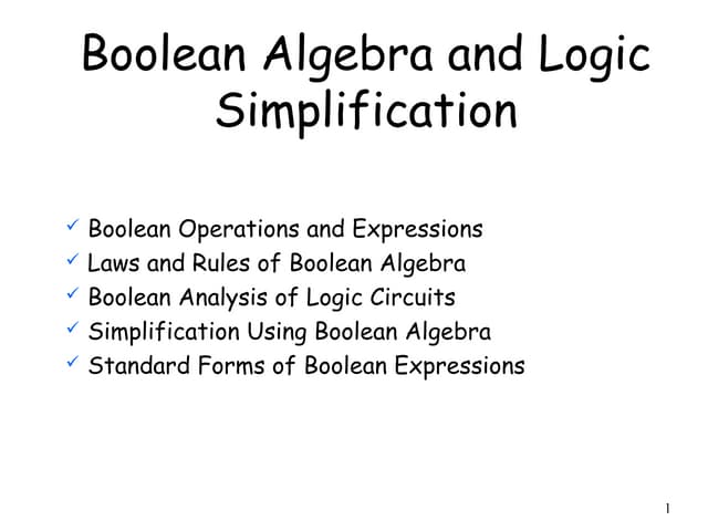 Boolean algebra