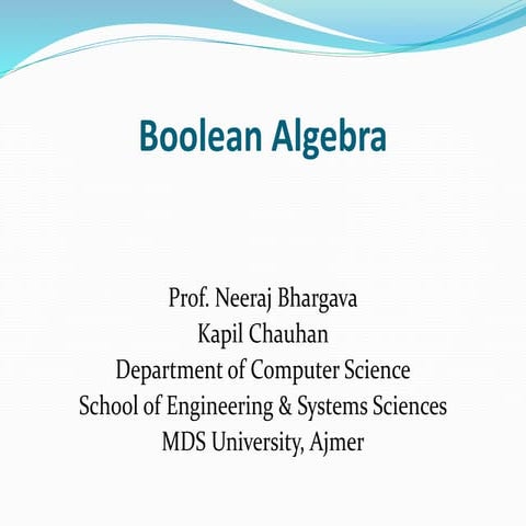 Boolean algebra