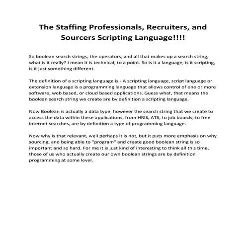 Boolean is a language