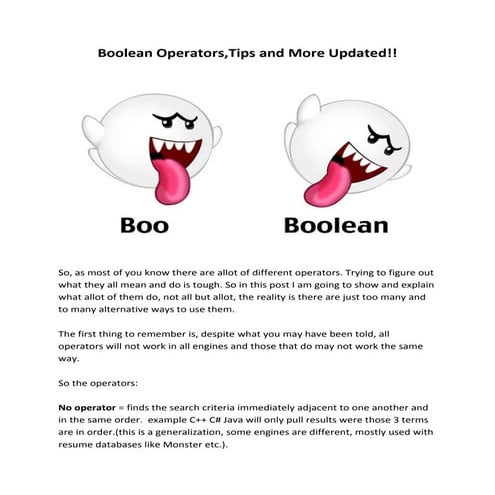 Boolean operators