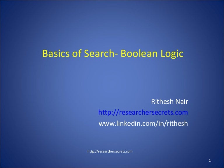 Boolean search examples - loperssupplier