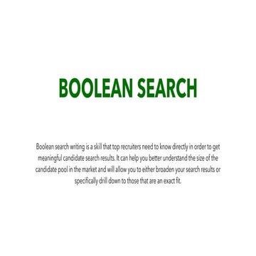 Boolean search