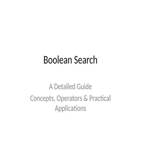 Boolean search | PDF