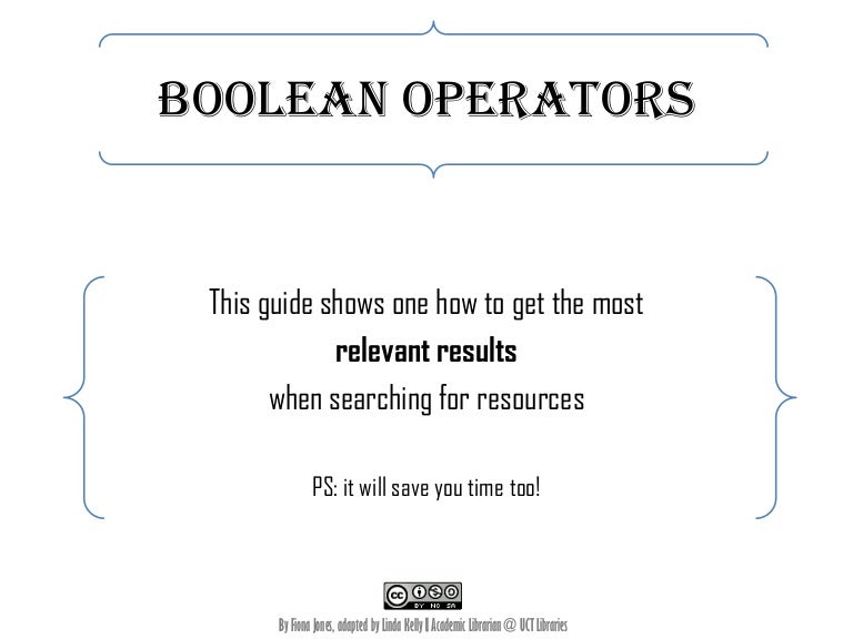 Boolean searching guide image.