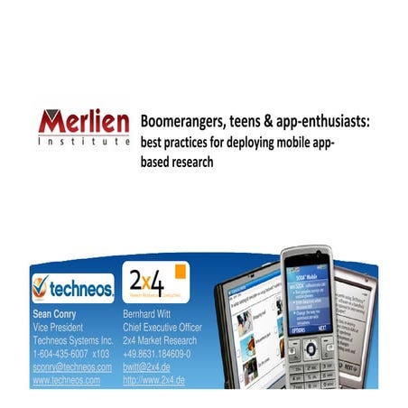 Boomerangers, teens & app enthusiasts- best practices for deploying mobile app
