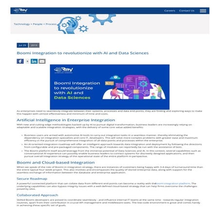 Boomi Integration to revolutionize with AI and Data Sciences