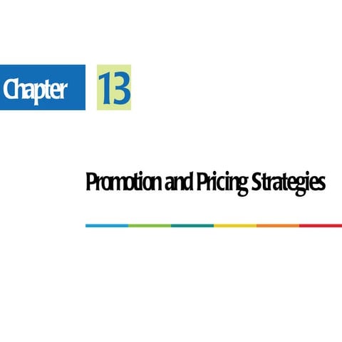 Chapter 13: Promotion, Pricing