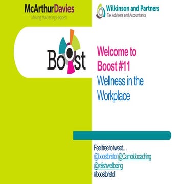 Boost#11 Wellness in the Workplace