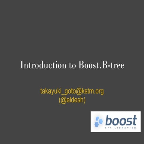 Boost.B-tree introduction