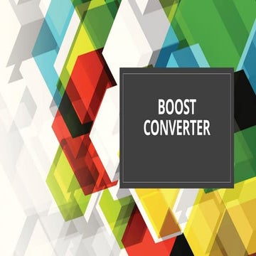 BOOST CONVERTER dan penerapannya dalam kegiatan | PPTX