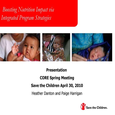 Boosting Nutrition Impact via Integrated Program Strategies