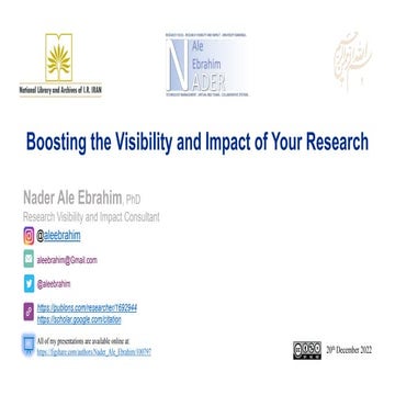 Boosting the Visibility and Impact of Your Research
