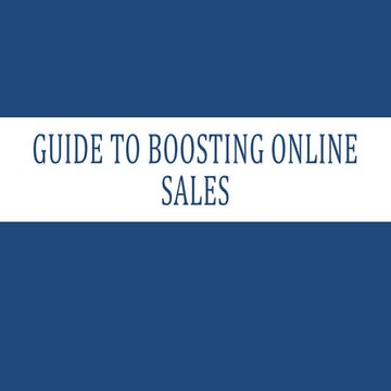 Boost online sales