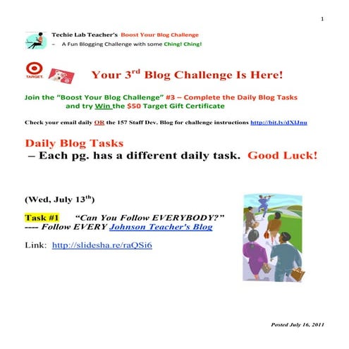 Boost Your Blog- Challenge No. 3 Packet